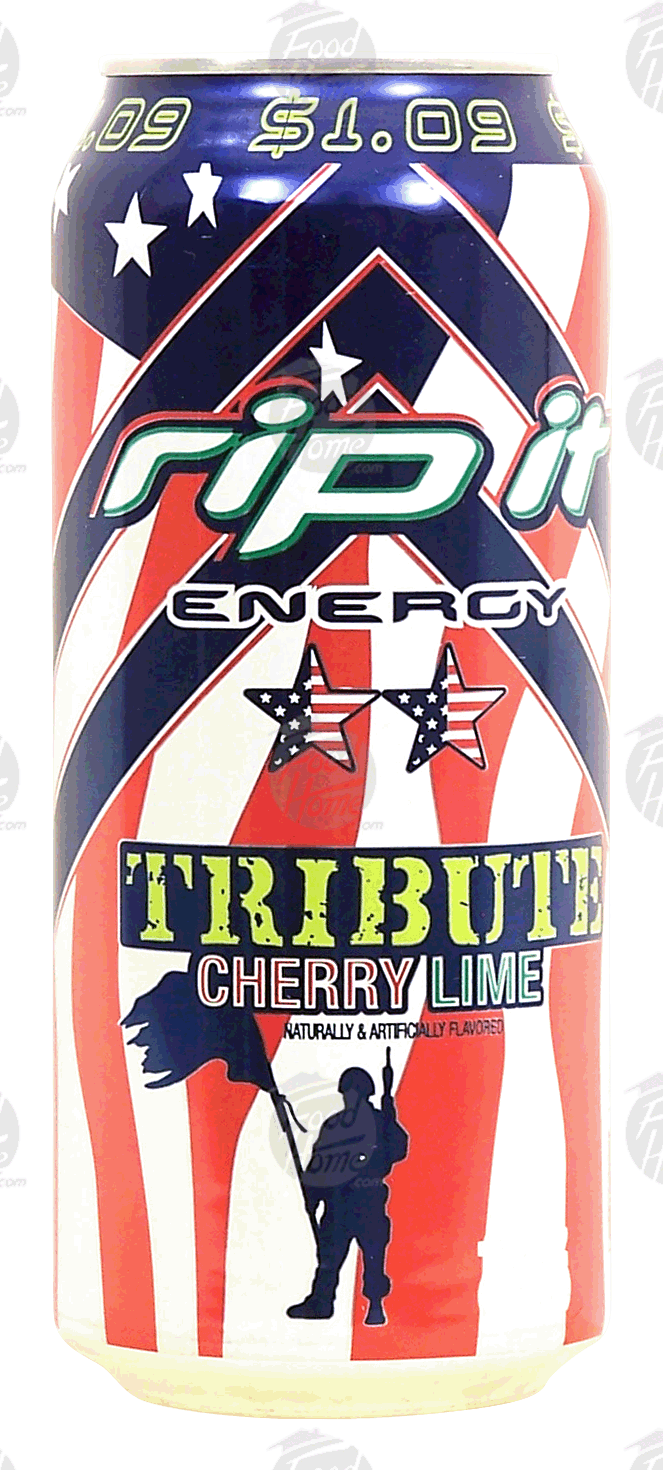 Rip It Tribute cherry lime flavored carbonated energy beverage Full-Size Picture